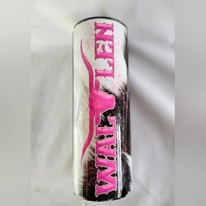 Morgan Wallen Pink & Black glitter tumbler cup